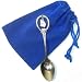 Vintage Souvenir Spoon with Nickel Silver Charm in Gift Bag - Georgia