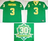 Joe Montana Adidas Premier Notre Dame 30th Anniversary Green NCAA Jersey
