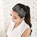 Elife Pack of 3-Black, Pink, Beige Lady Women Girls Elegent Lace Elastic Hair Head Band Hoop Accessory Tie Hairbands Headbands