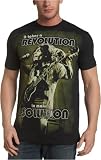 Zion Rootswear Men's Bob Marley Solution Jumbo T-Shirt,Black,Medium