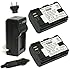 Wasabi Power Battery (2-Pack) and Charger for Canon LP-E6, LP-E6N and Canon EOS 5D Mark II, EOS 5D Mark III, EOS 5DS, EOS 5DS R, EOS 6D, EOS 7D, EOS 7D Mark II, EOS 60D, EOS 60Da, EOS 70D, XC10