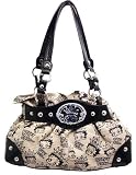 Betty Boop shopper Large Handbag Purse-Black