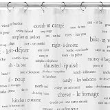 French Vocabulary Shower Curtain