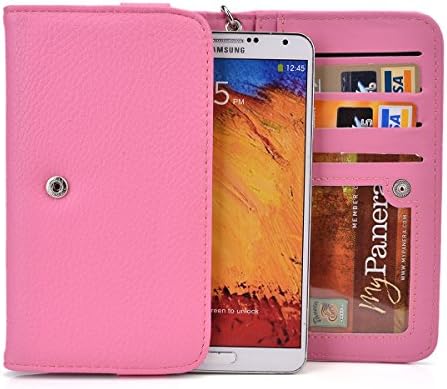 Kroo Sony Xperia Z3 Dual (D6653) Pink Ladies Wristlet Case with Credit Card Slots
