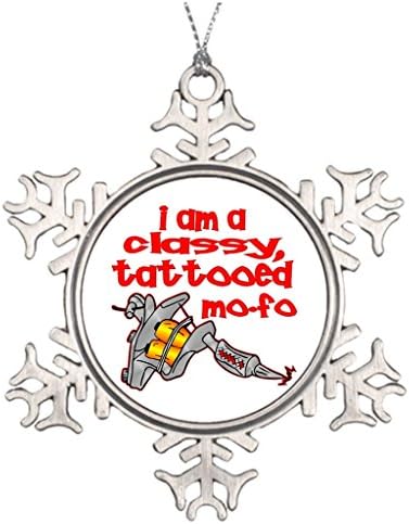 Young and M Personalised Christmas Tree Decoration Tattoo Machine Tattooing One size