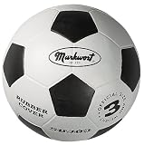 Markwort Youth Size-3 Soccer Balls, White/Black