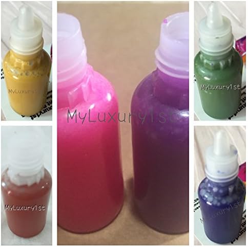 5ml Lot of 6 Melt & Pour Liquid Colorants for Soap Making DIY Mustard Yellow, Burnt Orange, Neon Pink, Purple Plum, Green, and Blue 5 Ml Samples Each