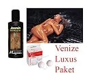Lack Laken orgy (schwarz) Luxus Paket inkl. Massage &Ouml;l & Venize Liebeskugeln