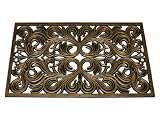 Platinum Rubber Doormat 17.7x29.5, Metallic Finish