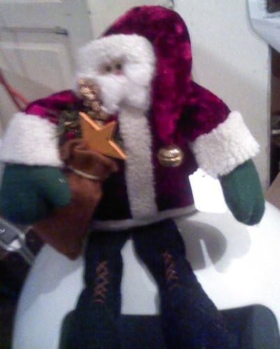 Hand-crafted Soft Plush Santa Claus - Sits up by himself (Bean-bag butt)