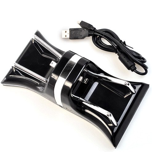 ATC Dual PS3 Controller Charger USB LED Charging Cradle/Dock (DC 5V) --charge two game grips at a time