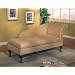 Tan Microfiber Chaise Lounger with Storage Space