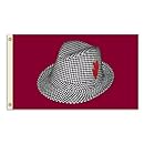 NCAA Alabama Crimson Tide Houndstooth Hat 3-by-5 Foot Flag with Grommets