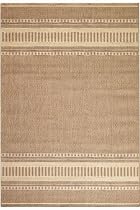Pueblo Outdoor Area Outdoor Area Rug, 5'9"x9'2", COCOA/NATURAL