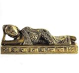 BUDDHA STATUE w/ Om Mani Padme Hum Mantra ~ Brass ~ 4
