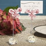 Exquisite Pink Crystal Butterfly Place Card Holders (Set of 48)