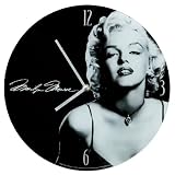 Vandor 12 Inch Glass Wall Clock, Marilyn Monroe