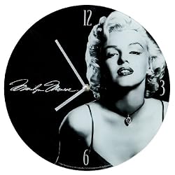 Vandor 70489 Marilyn Monroe Glass Wall Clock, Multicolored
