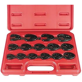 Astro Pneumatic (AP 7115) 15 Piece Professional Metric Crowfoot Wrench Set
