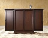 Crosley Furniture Alexandria Expandable Bar Cabinet in Vintage Mahogany Finish