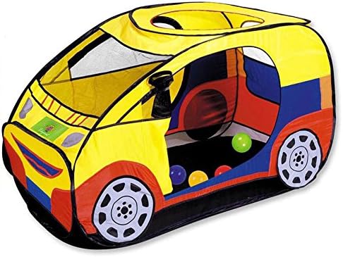 Pop up Play Tent. Portable Yellow Design Makes This Car Tent Toys House for Kids Fun Both Indoor and Outdoor