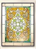 Review Furniture On The Web  / Large Tiffany Flower Burst Glass Panel