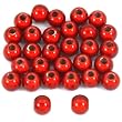 30 Red Round Ball Miracle Beads Jewelry Beading 6mm