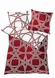 Kleine Wolke Dover Bettw&auml;sche / 155 x 220 cm + 80 x 80 cm / Rubin / 2-teilig