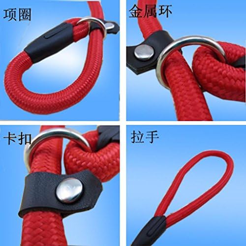 1.3m Pet Lead Training Walk Rope Long Strong Nylon Dog Leash Traction Rope (S Red)