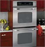 GE JKP75SMSS 27 Double Electric Wall Oven with 3.9 cu. ft. PreciseAir Convection Oven, 3.9 cu. ft. Lower Oven, Hidden Bake Oven Interior, Self Clean and SmartSet Controls: Stainless Steel