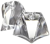 Nambe Fountain Crystal Candlesticks by 3-1/2-inch