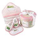 Baby Aspen Tillie the Turtle - 4 Piece Hat Box Bath Time Gift Set - 0-6 months
