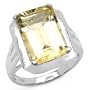 6.40 Carat Genuine Citrine Sterling Silver Ring