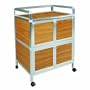 Aluminum Utility Cart - Oak ( 25.5x17.7x31.4")