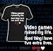 VIDEO GAMES RUINED MY LIFE - Shirt Gr. L