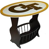 IMAGE OF Fan Creations Georgia Tech Yellow Jackets Glass End Table