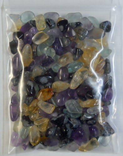 BALANCED &amp; CENTERED Power Pouch Mini Stones Set with Crystal Healing Properties made with XS Small Size Tumbled Polished Amethyst, Fluorite, Citrine &amp; Obsidian Snowflake. Natural Mineral Gemstones for Metaphysical, New Age, Meditation, Indian, Japanese, Reiki, Wicca, Fung Shui, Hindu, Chinese, Naturopathy, Homeopathy, Alternative Medicine, Spiritual, etc. 175-200 Special Stone Mix Lot of Weighs About 3 Ounces / 85 Grams. Includes Organza Bag and 2 Sided Information Card.