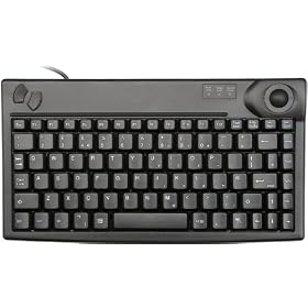 Mini keyboard, Black, USB with built in Trackball