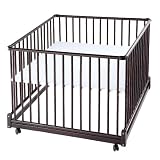 Schardt 02 035 00 28 001 Laufgitter Komfort II 100x100 cm dunkelbraun lackiert inklusive H&ouml;henverstellung , platzsparend zusammenklappbar