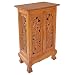 Handmade Asian Furniture - 32" Chinese Dragons Storage Cabinet / End Table - Natural Finish