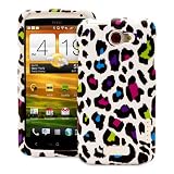 51loE827H L. SL160  Fosmon MATT Series Snap On Rubberized Hard Protector Case Cover for HTC One X AT&T / Endeavor / Supreme   Multi Color Leopard