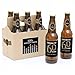 Adult 60th Birthday - Gold - 6 Birthday Party Beer Bottle Labels and 1 Carrier