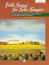 Folk Songs for Solo Singers: Medium Low (Paperback Book & CD)