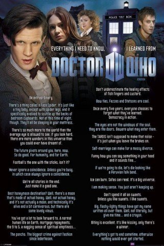 Posters: Doctor Who Poster - Everything I Need To Know (36 x 24 inches)