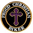 Proud Christian Biker Embroidered Patch Jesus Chris Iron-On Religious Cross Emblem
