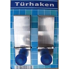 2er Set Edelstahl T�rhaken Garderobenhaken 9,5cm