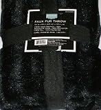 Luxurious Black Faux Fur Super Soft Warm Throw Blanket Luxurious Black Faux Fur Super Soft Warm Throw Blanket