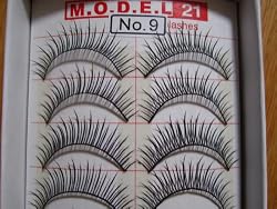 MODEL 21 False fake Lashes No. 9, 10, 11, 12, 13, 14, 15, 16 or 16.1 Eyelashes 10 Pairs