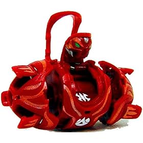 Bakugan New Vestroia Bakuneon LOOSE Single Figure Special Attack TRAP Pyrus Nova 12 (Red) Carlsnaut
