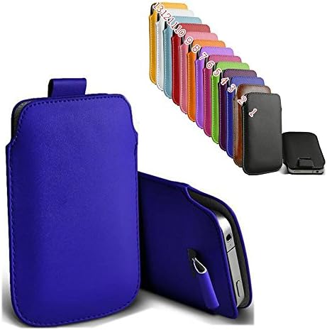 uFashion3C iPhone 6/6S Plus 5.5'' PU Leather Sleeve Pouch Case with Pull Tab (Without Other Case) - 13 Colors- Retail Packaging (Dark Blue)